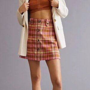 Maeve Button Front Mini Skirt, Size 4